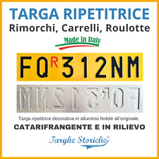 Targa Ripetitrice Battuta in Rilievo Rifrangente - Rimorchi, Carrelli, Portabici