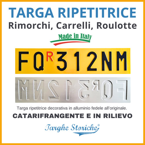 Targa ripetitrice battuta - targa,