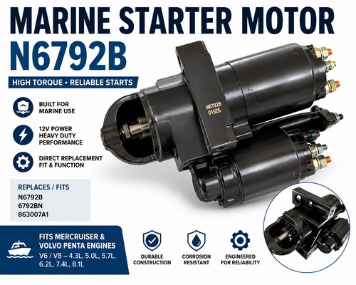 Marine starter motor n6792b - marine,