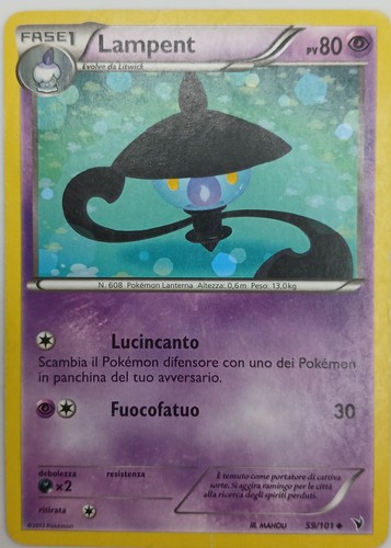 Carta pokemon lampent 101 - carta,