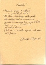 Natale - Giuseppe Ungaretti  A4 - Manoscritto - Calligrafia