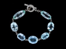 Bracciale diamanti acquamarina