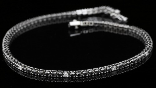 Tennis bracciale oro bianco - bracciale,