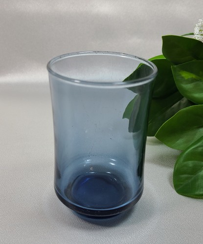 Bicchiere succo blu vintage - bicchiere,