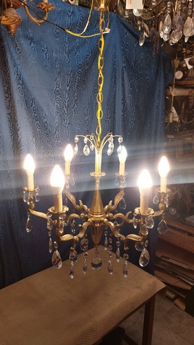 Lampadario anni bronzo - lampadario, 50