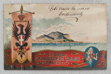 cartolina reggimentali carabinieri reali legione palermo viaggiata '900 fp