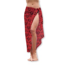 Rose Rosse Tutti Sopra Design Sarong Pareo Mare