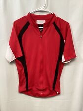 Maglia ciclismo Cannondale rossa media misto poliestere full zip T13
