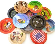 x Set 12 Pezzi Posacenere Posa Porta Cenere Sigarette Metallo Varie Fantasie moc