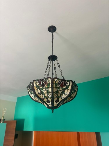 Lampadario stile tiffany - lampadario,