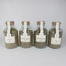 L777 SET 4 BARATTOLI PORTA SPEZIE POTPOURRI VETRO SUGHERO PROVENZA CLOS D'AGUZON