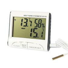 TERMOMETRO IGROMETRO DIGITALE TEMPERATURA UMIDITA' CASA SONDA ESTERNO INTERNO