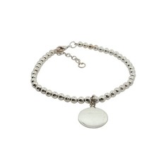 Bracciale sfere disco tondo