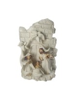 1 presepe NATIVITA' resina bianca ALTA 11 CM in totale per pastori S. G. ARMENO