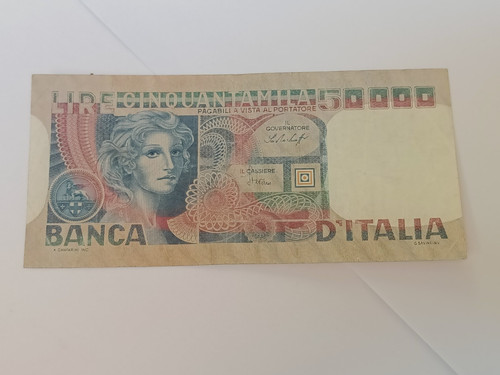 000 lire volto - 50.000, donna
