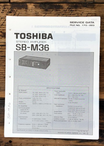 Toshiba m36 amplificatore - sb-m36,