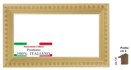 Cornice legno oro lavorata - in,