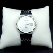 Orologio Da Polso Vintage Uomo Seiko SQ 8223-7080 Day Date Quarzo Funzionante Ottime Condizioni
