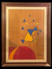 Dipinto, olio su tavola, Luigi Veronesi, Costruzione KZ 3, XX secolo