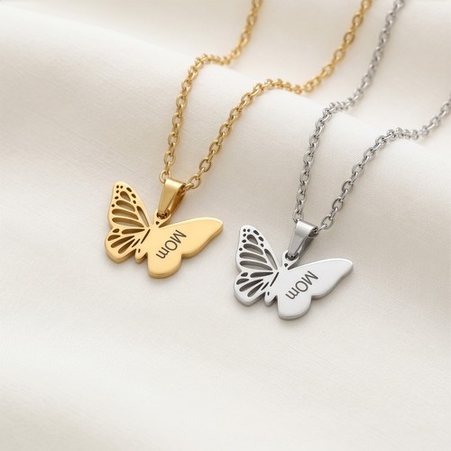 Collana farfalla mamma argento - farfalla,