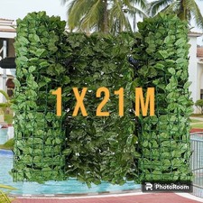 1x21 M Siepe artificiale Edera finta Recinzione rete occultamento foglie finte