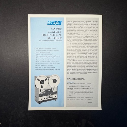 Vintage otari 5050 compact - vintage, mx-5050
