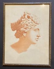 Disegno Antico, Sanguigna, XIX Sec., Profilo Statua Greca, Wunderkammer, Affare