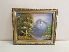 Quadretto dipinto paesaggio con cornice 30x25 cm