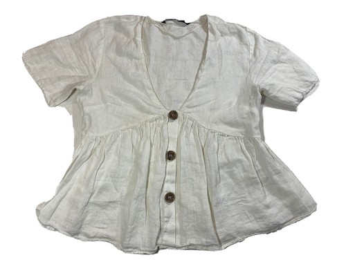Top zara taglia - top, lino