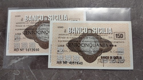 Banco sicilia lire 150 - sicilia,