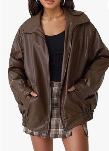 Giacca donna oversize ecopelle