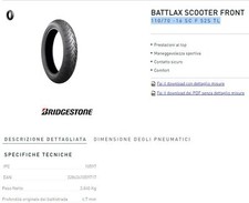 copertone Bridgestone 110/70 -16 SC F 52S TL nero
