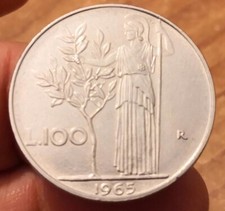 Moneta 100 Lire 1965, Italia