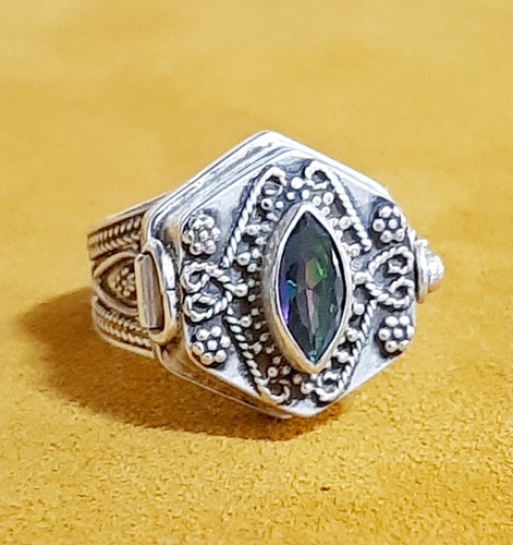 Anello argento porta pillole - ,
