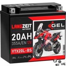 Batteria Moto Lunga Durata YTX20L-BS GEL 12V 20Ah 51821 CTX20L-BS GTX20L-BS
