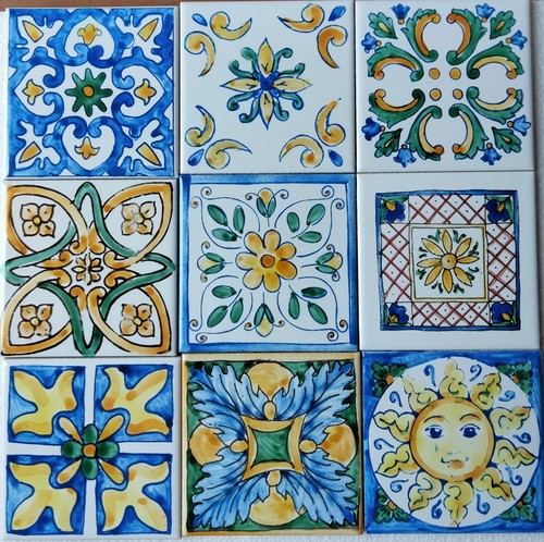 Piastrelle decorate 10x10 - cm,