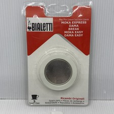 Bialetti 3 Guarnizioni Con 1 Filtro - 3 Tazze, Ricambio Ricambi, Caffettiera