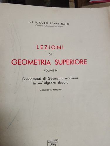 Lezioni geometria superiore - lezioni,