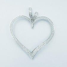 Ciondolo Cuore in Oro Bianco