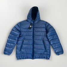Giacca cappotto imbottito uomo North Sails blu navy taglia XL casual logo con cappuccio anni 80 nuovo