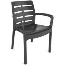 Sedia con braccioli in resina