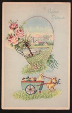 Cartolina Illustratore, A. Bassi Buona Pasqua - Viaggiata