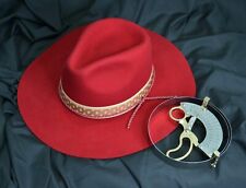 Cappello Fedora rosso Uomo donna, elegante Hat Red
