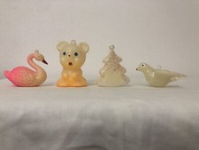 PALLINE DI NATALE VINTAGE GLITTERATE LOTTO 4 PEZZI