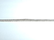 1MT PASSAMANERIA VINTAGE FILO METALLICO COL ARGENTO X RESTAURO MOSTRINE MILITARI