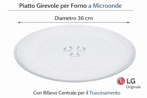 Piatto vetro girevole 36 - girevole, da