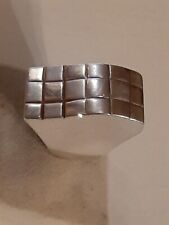 Anello Argento Sterling 925  Arezzo  Fascia   D`epoca   design Anni 90 Gr. 26