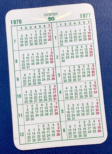 Rolex 1976 1977 - , calendar