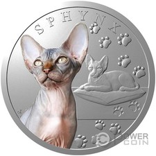 SPHYNX Cat Breeds 1 Oz Moneta