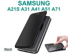 Custodia a Portafoglio Per Samsung Galaxy A21s A31 A41 A51 A71 Vetro Protettivo